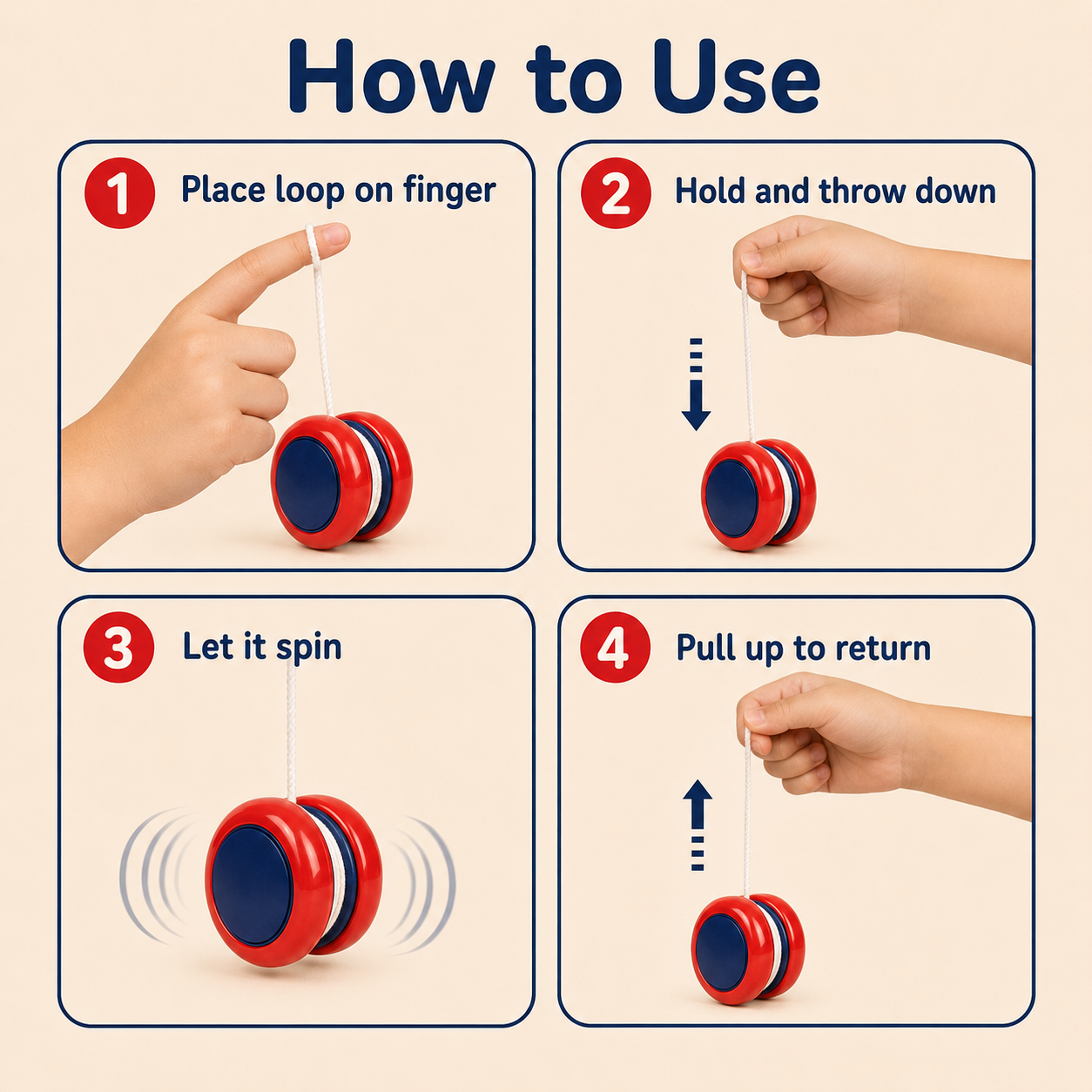 Classic Yo-Yo Toy – Smooth Spinning Yo-Yo with Strong String for Indoor & Outdoor Play
