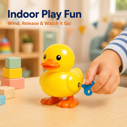 Wind-Up Duck Toy – Cute Clockwork Walking Duck with Easy-Twist Key for Kids’ Playtime