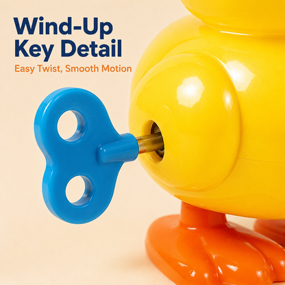 Wind-Up Duck Toy – Cute Clockwork Walking Duck with Easy-Twist Key for Kids’ Playtime